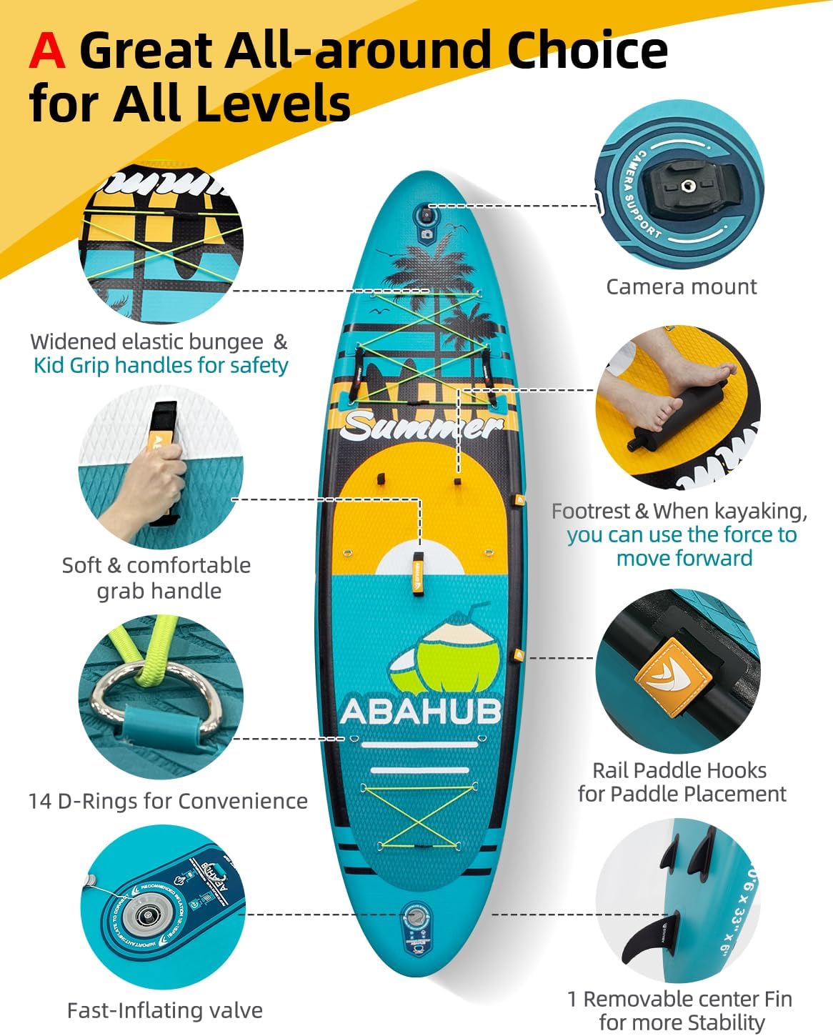 Wide 10.6ft x 31/34in Inflatab - đánh giá và giá Fishing Kayak Paddle
