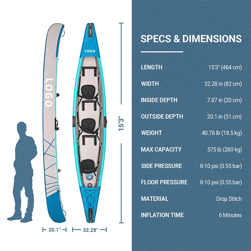 Drop Stitch Kayak Inflatable C - đánh giá và giá Fishing Kayak Sit In