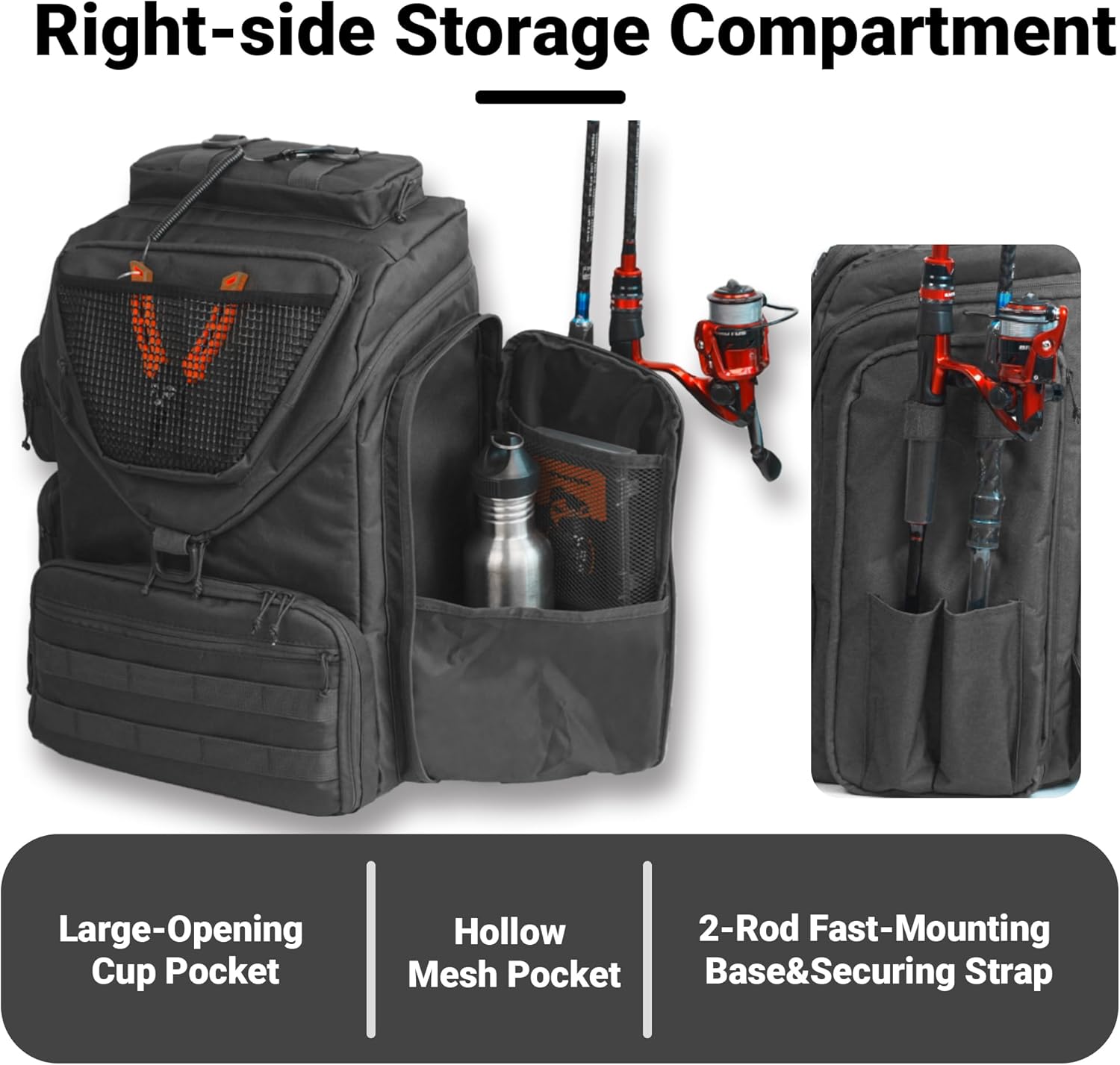 40L Fishing Backpack Tackle Bo - đánh giá và giá Fishing Kayak Crate