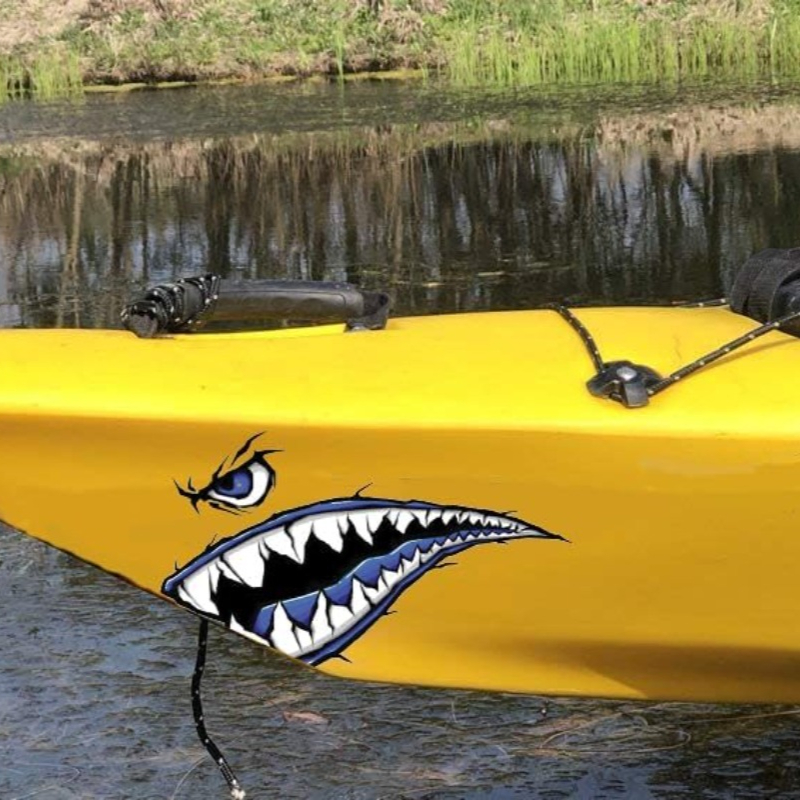 2PCS Shark Teeth Mouth Boat St - đánh giá và giá Fishing Kayak Sit On Top