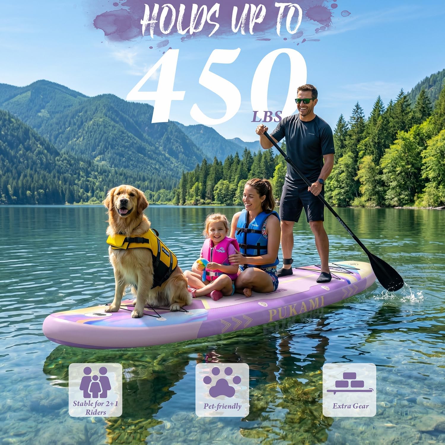 Extra Wide Inflatable Stand Up - đánh giá và giá Fishing Kayak Paddle